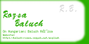 rozsa baluch business card